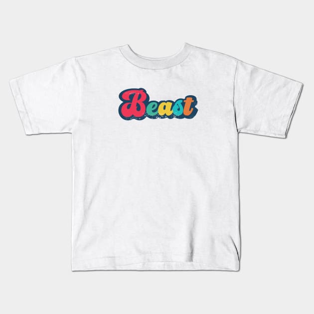 Beast In Color Kids T-Shirt by SharksOnShore